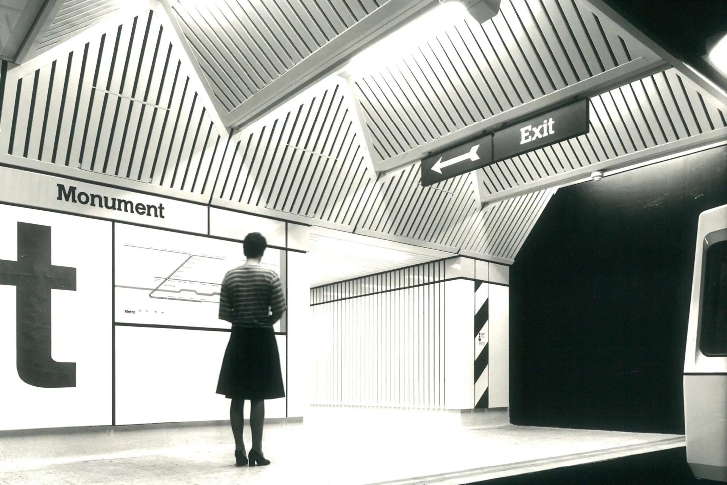 FaulknerBrowns Architects — Tyne and wear metro design guide monument station signage 3x2