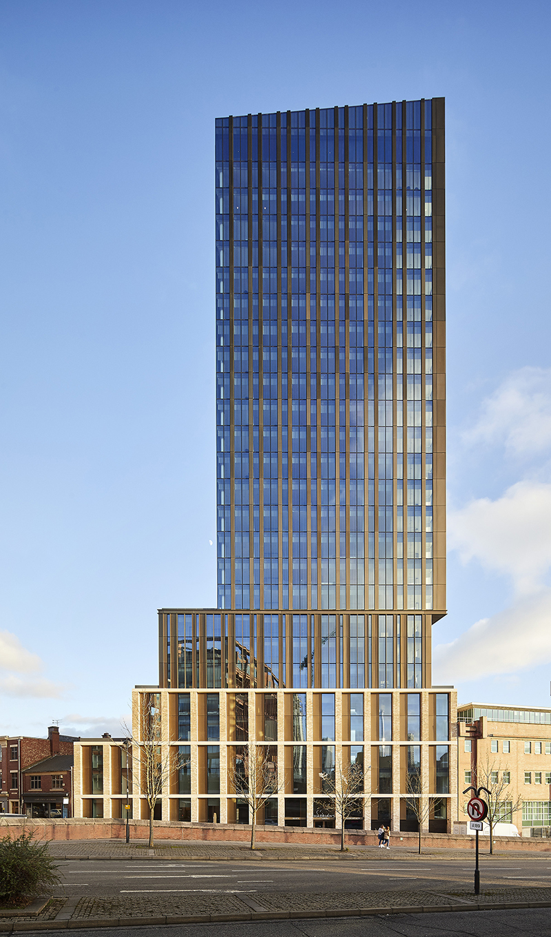 Hadrians Tower Newcastle Prs Residential Tower Front Elevation Sp