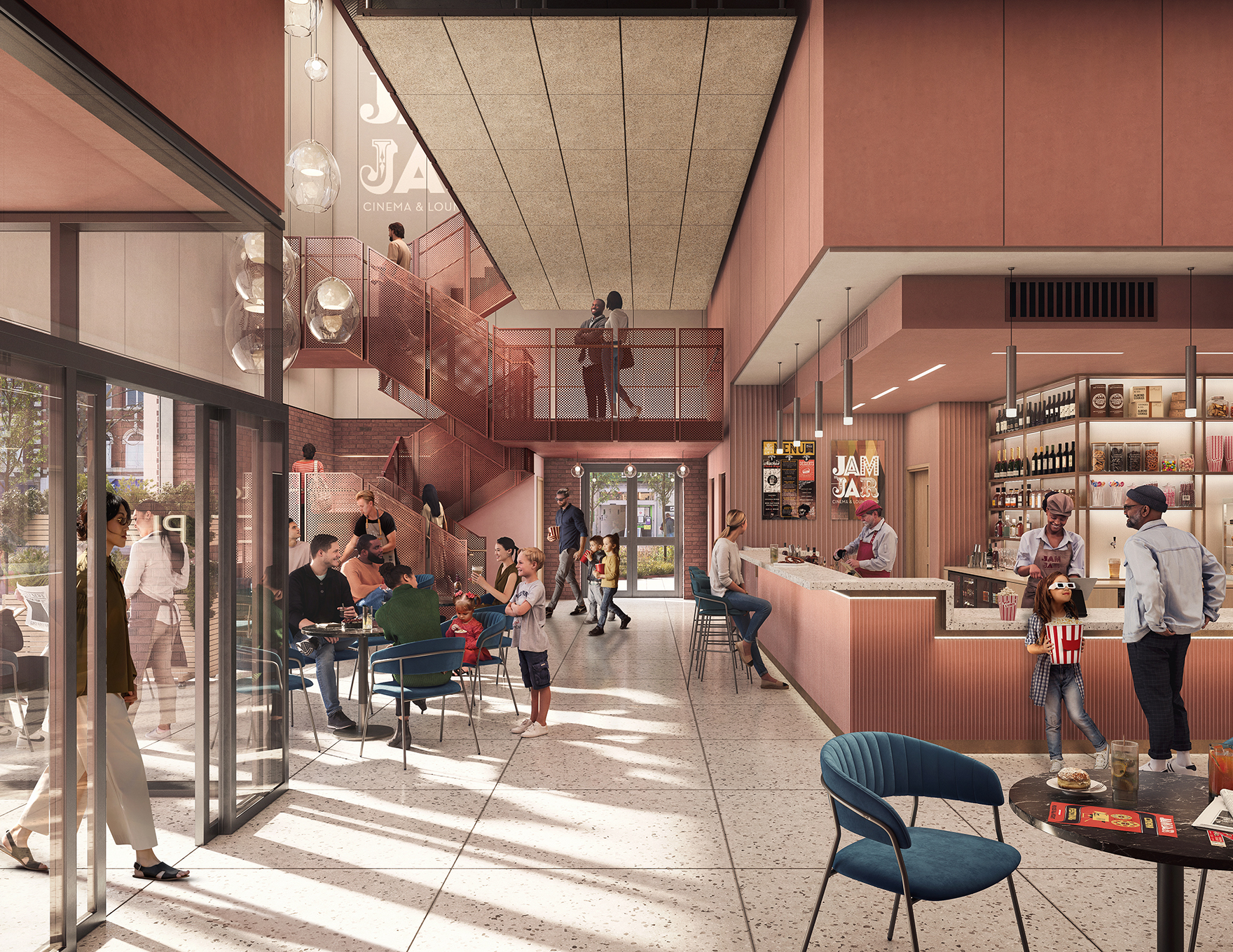 Blyth Culture Hub Market Place Cinema Cafe Construction Starts Faulknerbrowns Architects L