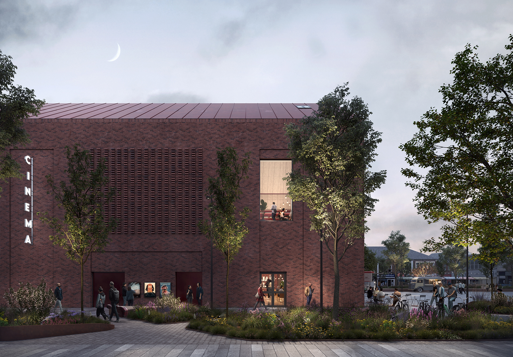 Blyth Culture Hub Market Place Cinema Construction Starts Faulknerbrowns Architects Lh