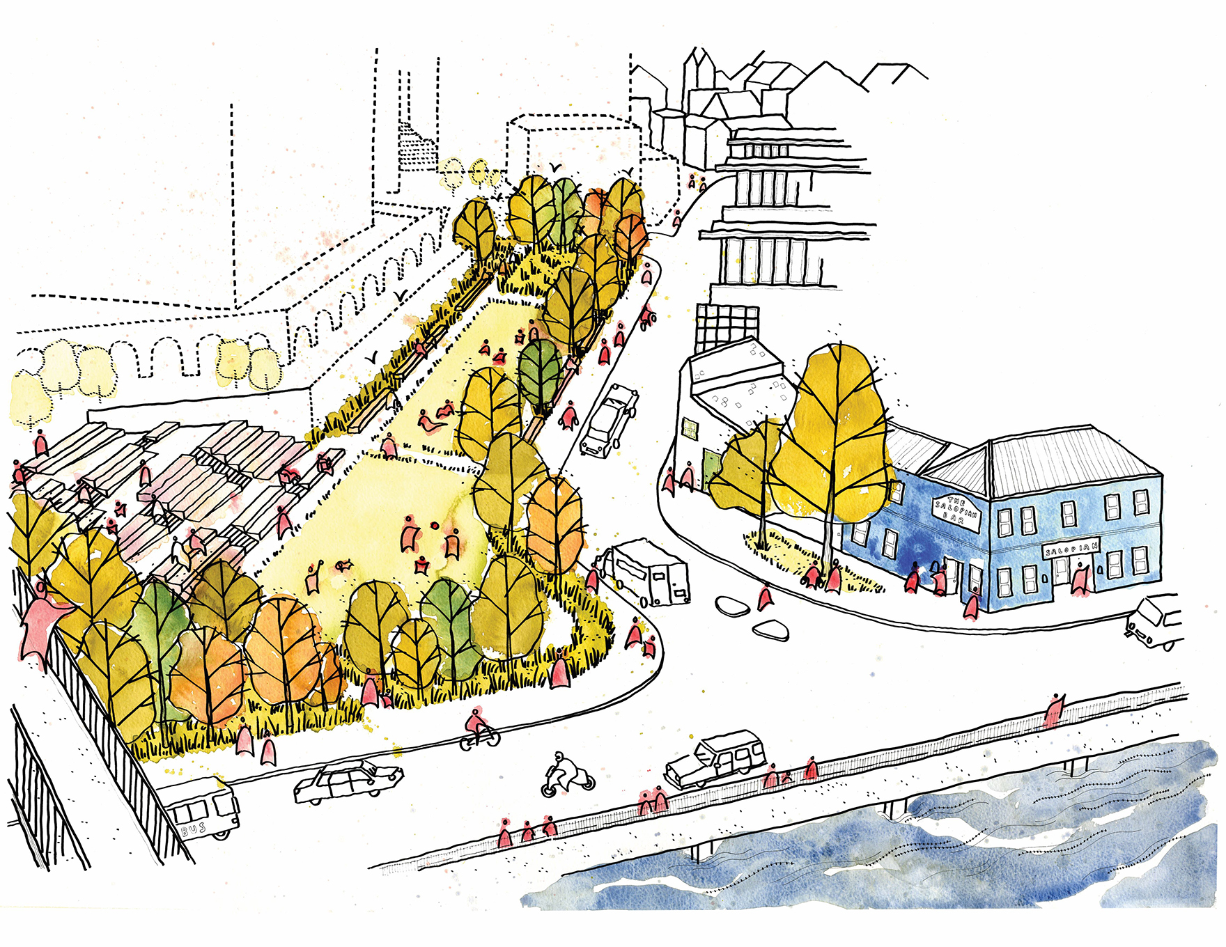 Smithfield Riverside Public Consultation Launches Shrewsbury Town Centre Park Faulknerbrowns Architects L